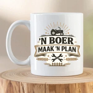 ‘N Boer maak ‘n plan mug